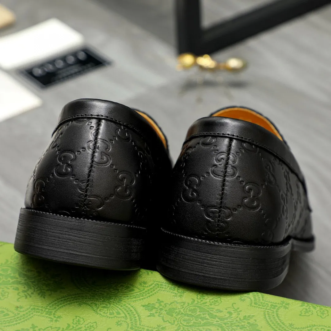 Men's shoes 💰480 Product trademark: GUCCI "Gucci" business slip-on leather shoes Regular size: 38-44 45 custom-made Product materials: Selected cowhide embossed upper, cowhide lining, rubber outsole